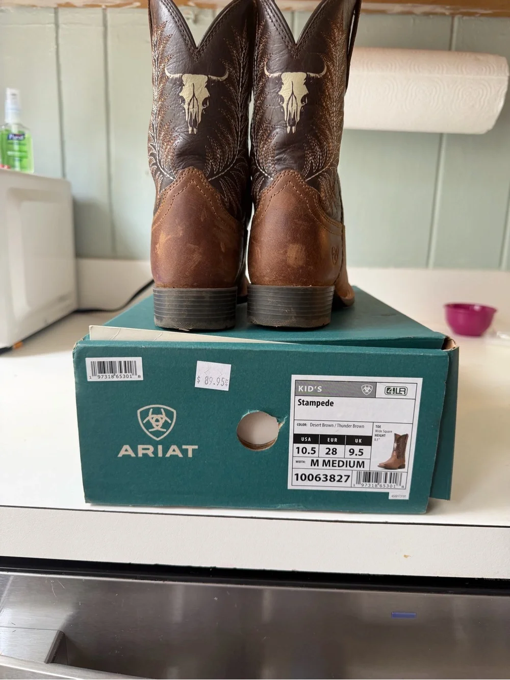 Ariat Brown Two-Tone Kids Cowboy Boots